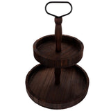 Rustic Wooden Wedding Cupcake Stand Tiered Dessert Display Dark Brown for Parties V1369-AZ3-W-20565