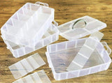 3-Tier Stackable Storage Box Organizer with 30 Adjustable Compartments, Plastic Craft Organizer Case V1192-AZ-W-10346
