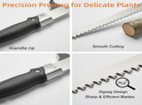 Heavy-Duty 5-Piece Gardening Tool Set 3 Pruning Shears & 2 Folding Saws, Stainless Steel Blades, V1107-CS-YYWJT