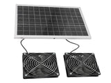 Solar Powered Exhaust Fan Kit 75W Monocrystal Silicon IPX7 Waterproofing 6.7in Dual Solar V1294-YM0901-3113250069211