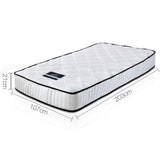 Giselle Bedding 21cm Mattress Tight Top King Single MATTRESS-21-KS