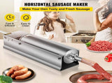 Manual Sausage Stuffer, 7 L / 15 LBS Horizontal Sausage Machine, Dual-Speed Meat Stuffer, Made of V952-GCJSDSPS7L0000001V0