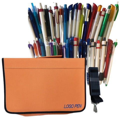 120x Assorted Ball Point Pens + Pen Holder Folder School Office Business BULK V563-ASSTPENS120_ORGANIZER