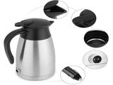 12V 1000ml Stainless Steel Car Automobile Electric Heating Kettle Portable Water Cup V1294-YM0722-JY02366