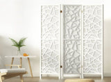 Artiss 3 Panel Room Divider Screen 122x170cm Clover White RD-4016-3P-WH