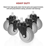 5x Office Chair Caster Wheels Set Heavy Duty & Safe for All Floors w/Universal Fit V63-828141