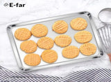 Stainless Steel Toaster Oven Trays, 2 Pack Small Non Toxic Baking Cookie Sheets for Cake Baking, V1189-LC-RY-00059