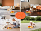 Duck Cat Treat Dispenser, Anti-Slip Interactive Slow Feeder Puzzle Toy for Dogs & Cats with 3 V1366-AZ2-W-10736