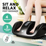 Livemor Foot Massager Shiatsu Massagers Electric Roller Kneading Calf Leg Black FOOT-MASSAGE-188-BK