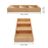 Light Yellow Bamboo Seasoning Organizer 3 Tier for Home Kitchen V1369-AZ3-W-20743
