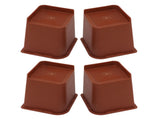4PCS Heavy Duty Bed Chair Riser L Shaped 6in Anti Slip Furniture Extra Raiser for Bedroom V1294-YM0703-3114230002811