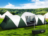 Weisshorn Family Camping Tent 12 Person Hiking Beach Tents Green TENT-C-DOME12-DX