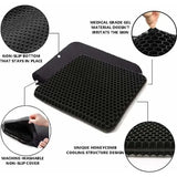 Reliable Professional Premium Breathable Gel Seat Cushion Black Anti-Bedsore Pressure Relief V1189-LC-QP-00259