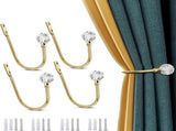 Curtain Tiebacks - 4-Piece Curtain Holders - High Quality - Curtain Tieback Hook - Tiebacks for V1188-MS101-01464-1