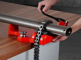 Heavy-Duty Pipe Chain Vise, 1/4" - 6" Pipe Capacity, 28" Rugged Chain & Cast Iron Base, V952-GLHQ146INCHHKQQRCV0