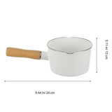 Small Pot With Spout Milk Cooking Pot White Instant Noodles For Kitchenware 1Pcs V1366-AZ2-W-22201