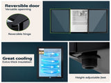 Devanti 105L Bar Fridge Glass Door Mini Fridge Countertop Cooler Black BF-F-G-105L-BK