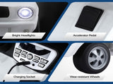 Kids Electric Ride On Car Licensed GT350 Outdoor Toys Cars Music Remote White RCAR-GT350-LS-WH