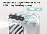 USB rechargeable mini air conditioning fan, supports USB/wireless charging. Features 3-speed wind, V1232-BXSKT001