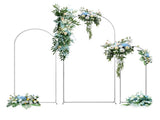Metal Arch Backdrop White Stand Wedding Arch Stand Set of 3 Square Arched Frame for V985-METALBACKDROPWHITE