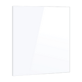 Toughened 60cm x 75cm White Glass Kitchen Splashback V63-828831
