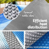 Aqua Buddy Pool Cover 9.5x5m 400 Micron Swimming Pool Solar Blanket Blue Silver PC-95X50-M-DX-BL