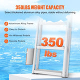 Removable Dock Ladder 5 Steps, 159 kg Load Capacity, Pontoon Boat Ladder with 4'' Wide Step & V952-MTXTCXSJFHXJDO516V0