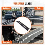 VEVOR Portable Wheelchair Ramp, 305 cm 363 kg Capacity, Non-Slip Aluminum Folding Threshold Ramp, V952-ZDKMJPD120YCUEI5QV0