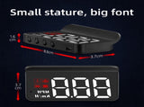 Compact OBD2 Car Head-Up Display - Digital Speedometer with 5 Alarm Functions & Adaptive V888-ELOSUNG35849