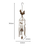 Hanging Chicken Windchime Cast Iron Bell 78cm V637-06984CHK