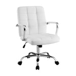 Artiss Office Chair Seat PU Work Computer Desk Chairs OCHAIR-H-5901-WH