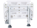 Folding PE Shower Seat, 15.7'' x 14.8'' Unfolded, Wall Mounted Fold Up Shower Bench with 500 lbs V952-SLKPEZCTWKB16SNT7V0