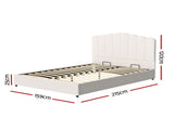 Artiss Bed Frame Queen Size Boucle FION BFRAME-H-FION-Q-WH-ABC