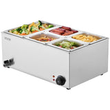 VEVOR Commercial Electric Food Warmer 5-Pan Countertop Buffet 14.5L Bain Marie V952-SYSPBWQPTK11HFYAQV3