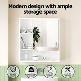 Cefito Bathroom Mirror Cabinet Mirrored Medicine Adjustable Shelf Wall Mounted 560mm White BV-MC-5661-WH