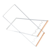 Trash Bag Holder Rubber Wood Handle Iron Flat Appearance Foldable Portable Garbage Bag V1294-YM0716-3117220182612