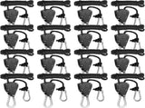 16pcs Heavy Duty Adjustable Lifting Pulley Ratchets Rope Clip Hanger Lanyard Strap with Aluminium V1259-DP01-A-3768