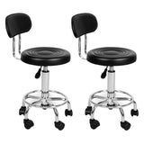 Levede 2x Salon Stool Swivel Bar Stools BR1057-BKX2