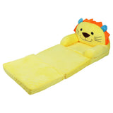 Kids Sofa Yellow Cartoon Animal Style Foldable Wide Handle Soft Breathable Toddler Chair for Reading V1294-YM0901-3116230007111