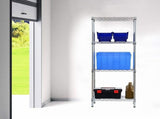 Wire Storage Rack 35x35cm Chrome Shelving with Fixed Legs V63-841471
