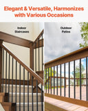 Staircase Balusters 101 Pack, 660 mm Aluminum Stair Balusters, 19 mm Water-Proof Round Metal Spindle V952-YXKLGZL101G2OOT2PV0