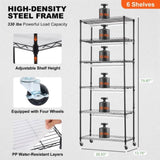 VEVOR Plant Stand with Grow Lights 6 Tiers 150W 180 cm Tall Plant Grow Shelf V952-GNZWJ180CM75DH4U1V3