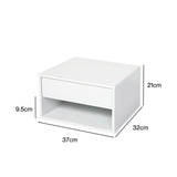 Levede 2 Floating Bedside Tables Side Table Storage Nightstand Bedroom Cabinet NI1080-WH-AU