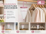 Four Pack Pink Umbrella Hanging Anti-Humidity Caddies, Multi-Zone Closet Makeover, Lovely Scent V1221-XM-LB2055-GM0077