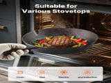 Cast Iron Skillet, 3 Pcs Frying Pan Set , Heavy-Duty Skillets with Heat-Resistant V952-ZTCGSJTCT681KMJDP001V0