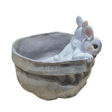 Rabbit Flower Pot Succulent Planter Garden Bunny Decorative Flower Pot Animal Shaped Planter V1294-YM0718-10347190