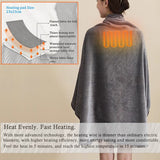 3-Setting Electric Heating Shawl USB Rapid, Portable & Machine Washable, Multifunctional V1232-DRT001