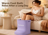 EVA Soaking Bucket with Massage Bottom, Deep Calf Bath Tub for Home Spa, Insulated Warm V1197-RY-051602