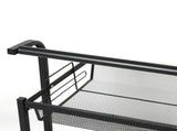 Levede 3 Tier Kitchen Trolley Cart Swivel Black Colour KT0200-BK