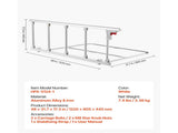 Foldable Bed Rail for Elderly, 122 cm Assist Rail with Fixing Strap, Adjustable Height Pipe V952-BCBSBCBSKZD1BAXNX001V0